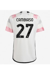 Fotbalové Dres Juventus Andrea Cambiaso #27 Venkovní Oblečení 2023-24 Krátký Rukáv